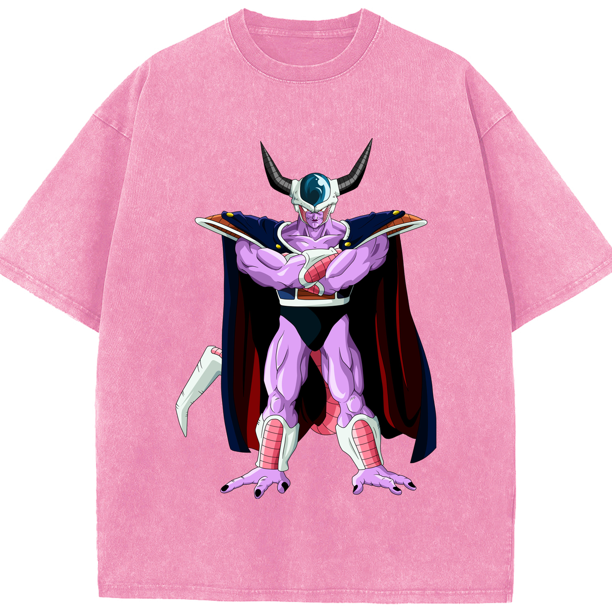 （画像用） ドラゴンボール コルド大王 DRAGON BALL King Cold 綿100% ヴィンテージ風 半袖Tシャツ（フロントプリント）